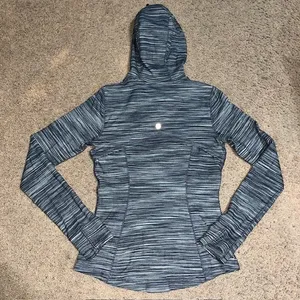 Lululemon Hooded Define Jacket Nulu Heathered Black‎ White 8 thumbnail 4
