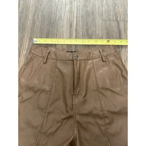 Pretty Little‎ Thing Brown Faux Leather High Rise Shorts thumbnail 7