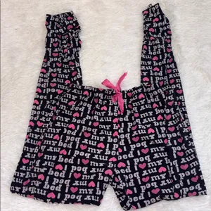 Charlotte Russe Women’s Pink 'Straight Outta Bed' Sleep Tee and Pant Set thumbnail 3