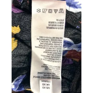 Anthropology XS Floral Cropped Ruffle Hem Shirt Top Whimsygoth Coquette thumbnail 6