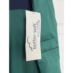 Butter-Soft Stretch Maternity Scrub Pants Womens Size 2X Green Navy Medical Work thumbnail 4