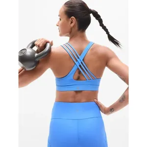 Athleta M Train Free Sport Bra Cornflower Blue Medium Cup D-DD thumbnail 2