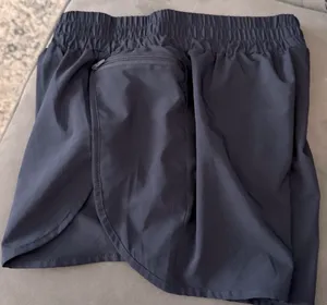 Navy Athletic High Waisted Running Shorts Blue thumbnail 2