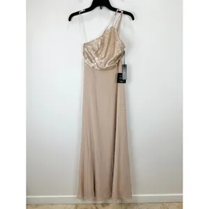 Lulus Endlessly Enchanted Champagne Pink Sequin Maxi Dress Formal Small NWT thumbnail 6