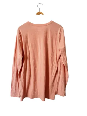 PINK Victoria's Secret Light Pink Long Sleeve T-Shirt‎ Size XL NWT thumbnail 2
