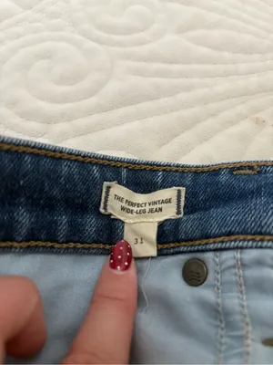Madewell Perfect Wide Leg Vintage Jean Harvey Wash Size 31 thumbnail 4