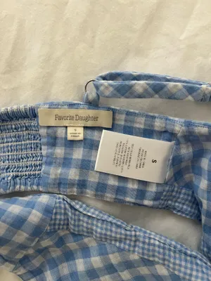 Favorite Daughter Blue Gingham Bralette thumbnail 4