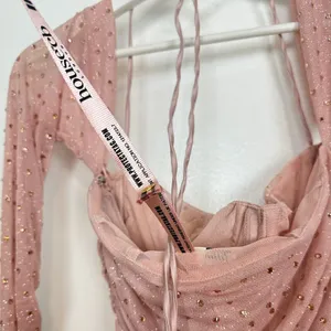 HOUSE OF CB Estella Crystallised Mini Dress in Soft Pink Size Medium thumbnail 11