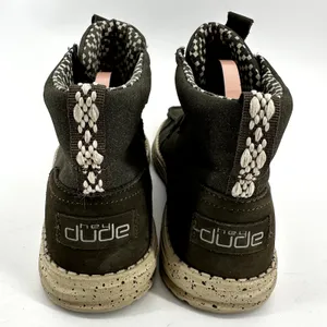 Hey Dude Lea Shoes High Top Pull On Drawcord Laces Lightweight Coffee 10 thumbnail 5