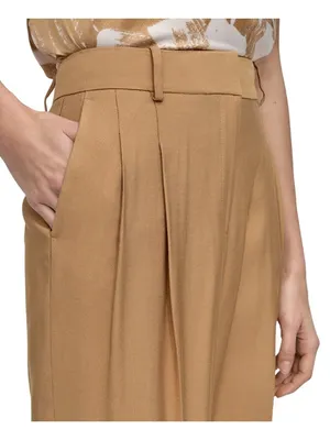 DKNY Womens High-Rise Sueded Side Pocket Canvas Pants UE5P8047 Whiskey Brown 12 thumbnail 11
