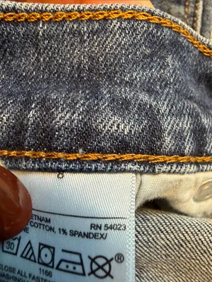 Old Navy Women's Dark Blue boyfriend mid Rise Jeans thumbnail 3