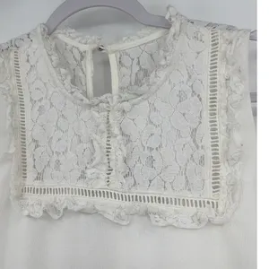 Disney Alice iThrough Looking Glass Romper Sz XL Fairy Coquette Lace Bib Cream thumbnail 4