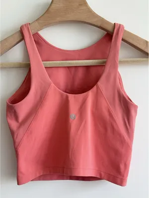 Lululemon Size 4 Align High-Neck Coral Tank Top Light Support Cropped Bra thumbnail 4