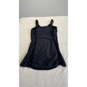 Vintage Nike Dri-FIT Women Black Tennis Dress Built-in Bra Mesh Panels Size L thumbnail 2