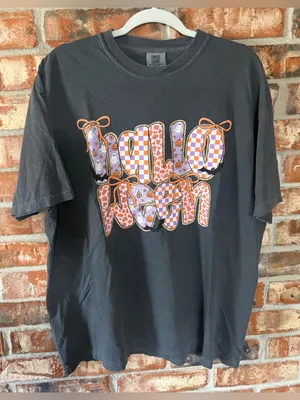 Comfort Colors Pepper Halloween Graphic Tee with Orange & Purple Accents thumbnail 1