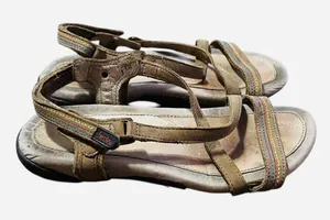Jambu Terra Fusion Dune‎ Sandals Womens 6M Design Tan Mary Jane Comfort Stripy thumbnail 1