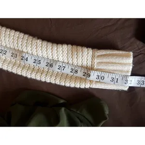 Banana Republic Sweater Wool Blend Small Ivory Knit Pullover Ribbed Waffle Fall thumbnail 13