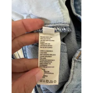 Free People We The Free Raw Ultra High Rise Hem Button Fly Jeans Light Blue 27 thumbnail 7