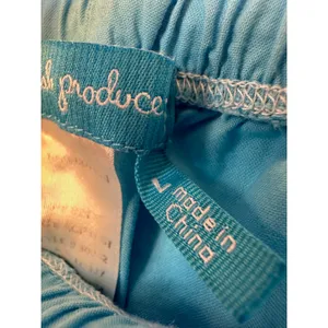 Fresh Produce Turquoise Blue Cotton Crop Capri Pants Drawstring Large thumbnail 4