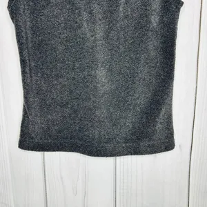 Abercrombie Fitch Womens Size XS Fleece 1/4 Zip Vest Gray Red Trim Vintage thumbnail 7