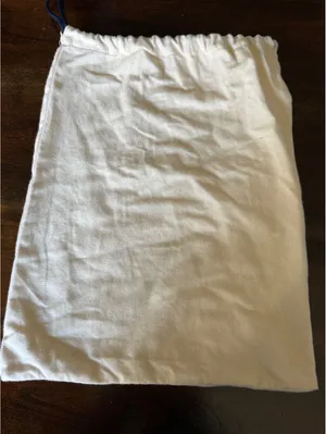Bombas Drawstring Cotton Bag - Cream with Navy Logo thumbnail 5