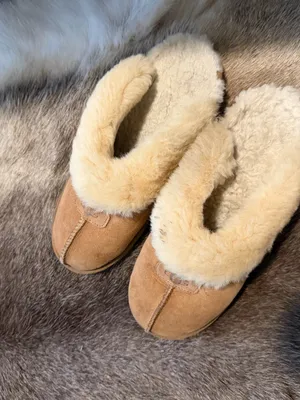 UGG Chestnut Suede Shearling Mule Slippers thumbnail 3