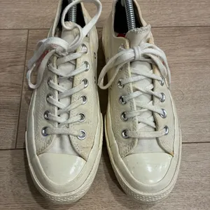 Converse x Comme Des Garcons PLAY Cream Low Top Sneakers Size 5 Men’s/Women’s 7 thumbnail 7