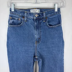 Abercrombie & Fitch the '90s Straight Ultra High‎ Rise Jeans Curve Love 24/00R thumbnail 3