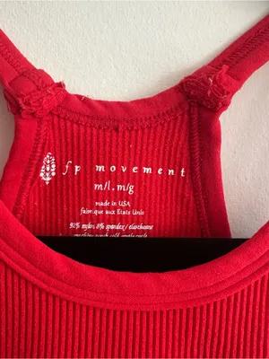 Free People Movement Happiness Runs Tank in Red thumbnail 6