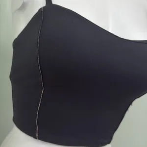 Joylab Longline Bra With Metallic Corset Detail Black XS NEW thumbnail 3
