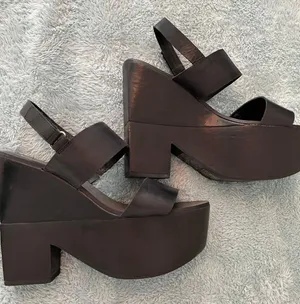 Shelly’s London Black Platform Sandals thumbnail 1