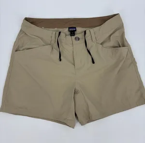 Patagonia Women’s Tan Flat-Front Drawcord Shorts thumbnail 1