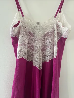 Y2K Victoria's Secret Pink White Lace Cami Tank Top Small Dainty Romantic thumbnail 8