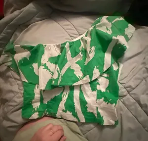 Flying Tomato green and White Lightweight Blouse thumbnail 1