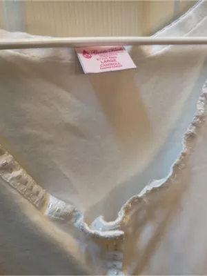 Surgery Recovery White Button Front Tank Top Cami size L Size L thumbnail 3