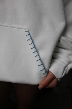 sailboat patchwork hoodie White Size s thumbnail 4