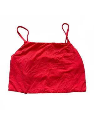 SKIMS Fits Everybody Strappy Back Cami Tank Top Cropped Poppy Neon Orange Medium thumbnail 4