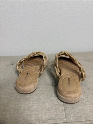 Birdies The Swan Bracelet Mule Tan Suede Braided Strap Flats 7 thumbnail 6