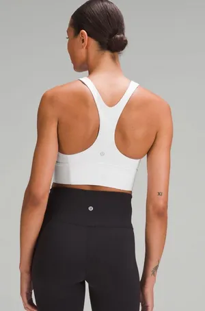 Lululemon White Wunder Train Longline Bra thumbnail 2
