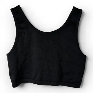 Aerie Womens Black Ribbed Seamless Crop Tank Top Size Large thumbnail 1