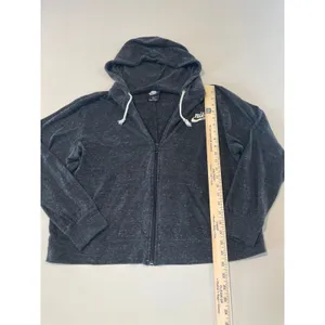 Nike Size 1X Charcoal Gray Lightweight Logo Hoodie thumbnail 2