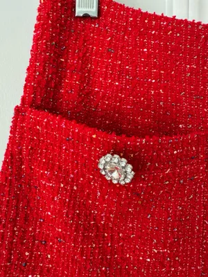 Anthropologie Maeve The Colette Crop Wide-Leg Pants: Tweed Edition, Size 27 thumbnail 9