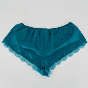 Victoria's Secret Women's Green Satin Sleep Shorts/Boxers with Lace - Size S NWT thumbnail 9