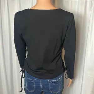 Side Drawstring Long Sleeve Drawstring Size L Black Size L thumbnail 5