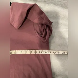 L.L. Bean Size MP Plum V Neck Silver Button Long Sleeve Soft Cotton Cardigan thumbnail 7