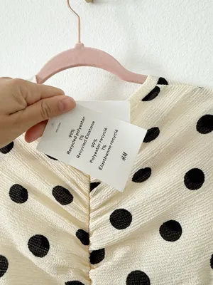 H&M Cream Maxi Dress with Black Polka Dots thumbnail 10