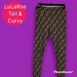 LuLaRoe leggings Tall and‎ Curvy one size OS black great shape ACE-A thumbnail 8