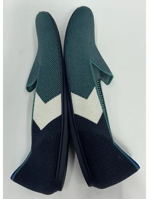 Rothy’s the loafer Spruce Prep shoes Women’s Size 11.5 Navy Teal Color block thumbnail 10