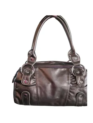 Source Unknown Womens Shoulder Bag Gold Bronze Purse Silver Accents Rectangle Coquette Charm thumbnail 7