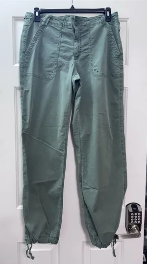 AMERICAN EAGLE OUTFITTERS Sage Green Drawstring Hem Pants thumbnail 1